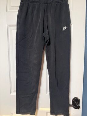 Nike Black Sweatpants with White Swoosh Logo